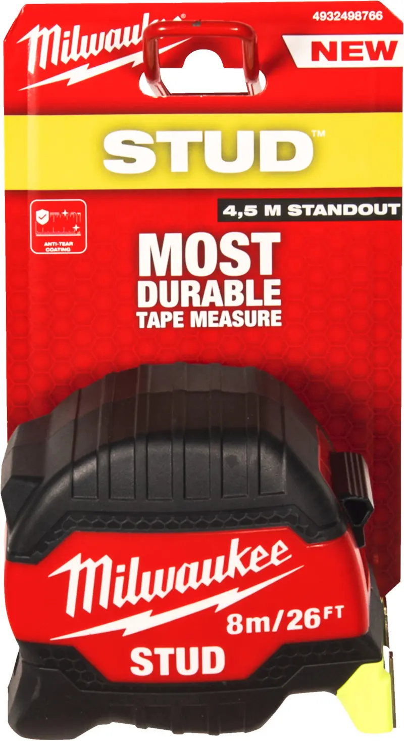 Svinovací metr Milwaukee STUD (GEN3) 8M/26FT-33, délka 8 metrů, 4932498766